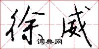 徐威怎么写好看