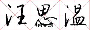 汪思温怎么写好看