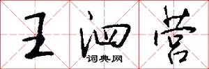王泗营怎么写好看