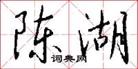 陈湖怎么写好看