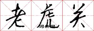 老虎关怎么写好看