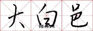 大白邑怎么写好看