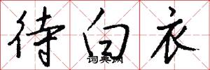 待白衣怎么写好看