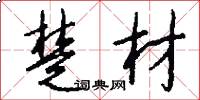 楚材怎么写好看
