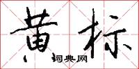 黄标怎么写好看