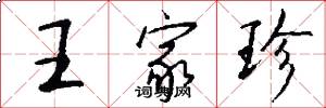 王家珍怎么写好看