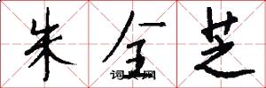 朱全芝怎么写好看