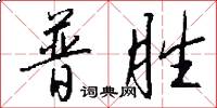 普胜怎么写好看