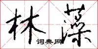 林藻怎么写好看