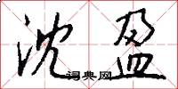 沈盈怎么写好看