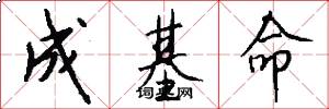 成基命怎么写好看