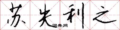 苏失利之怎么写好看
