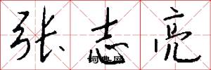 张志亮怎么写好看