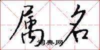 属名怎么写好看