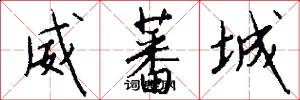 威蕃城怎么写好看
