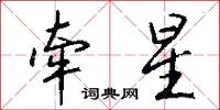牵星怎么写好看