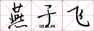 燕于飞怎么写好看