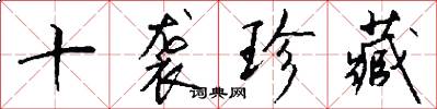 十袭珍藏怎么写好看