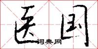 医国怎么写好看