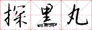 探黑丸怎么写好看
