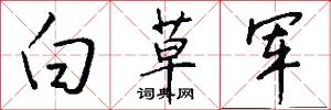白草军怎么写好看