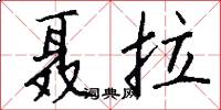 聂拉怎么写好看