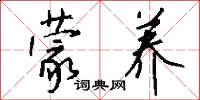蒙养怎么写好看