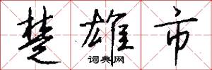 楚雄市怎么写好看