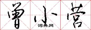 曾小营怎么写好看