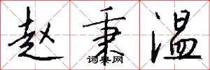 赵秉温怎么写好看