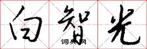 白智光怎么写好看