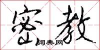 密教怎么写好看