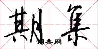 期集怎么写好看