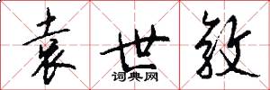 袁世敦怎么写好看