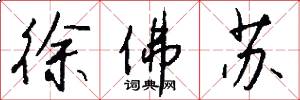 徐佛苏怎么写好看
