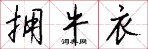 拥牛衣怎么写好看