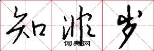 知非岁怎么写好看