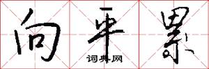 向平累怎么写好看