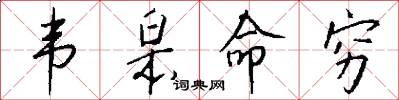 韦皋命穷怎么写好看