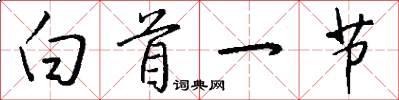 白首一节怎么写好看