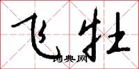 飞牡怎么写好看