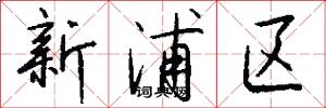 新浦区怎么写好看