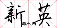 新英怎么写好看
