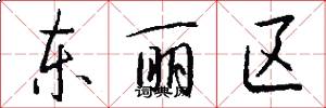 东丽区怎么写好看