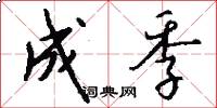 成季怎么写好看