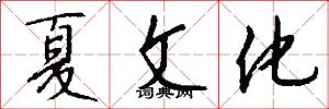 夏文化怎么写好看