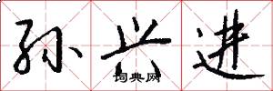 孙兴进怎么写好看