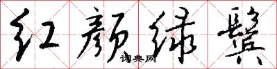 红颜绿鬓怎么写好看