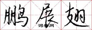 鹏展翅怎么写好看
