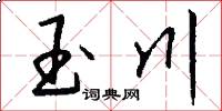玉川怎么写好看
